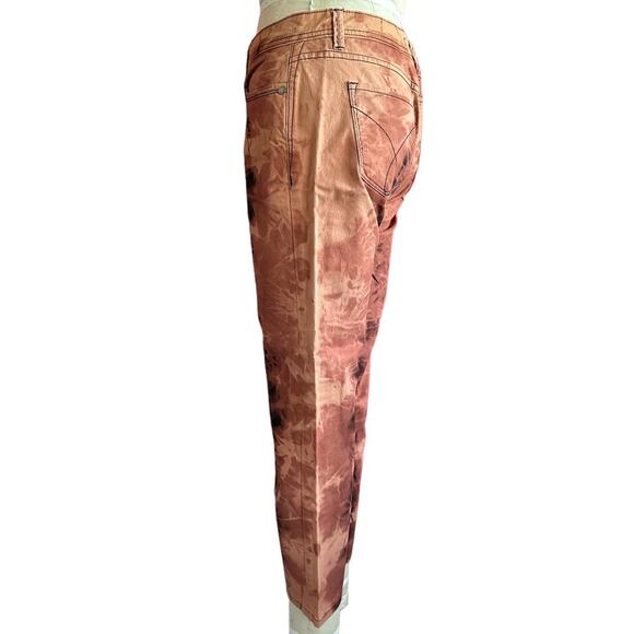 Womens Pants Size 8 Tie Dye Reworked Skinny Crop Casual Bohemian Beach Summer - Picture 6 of 8